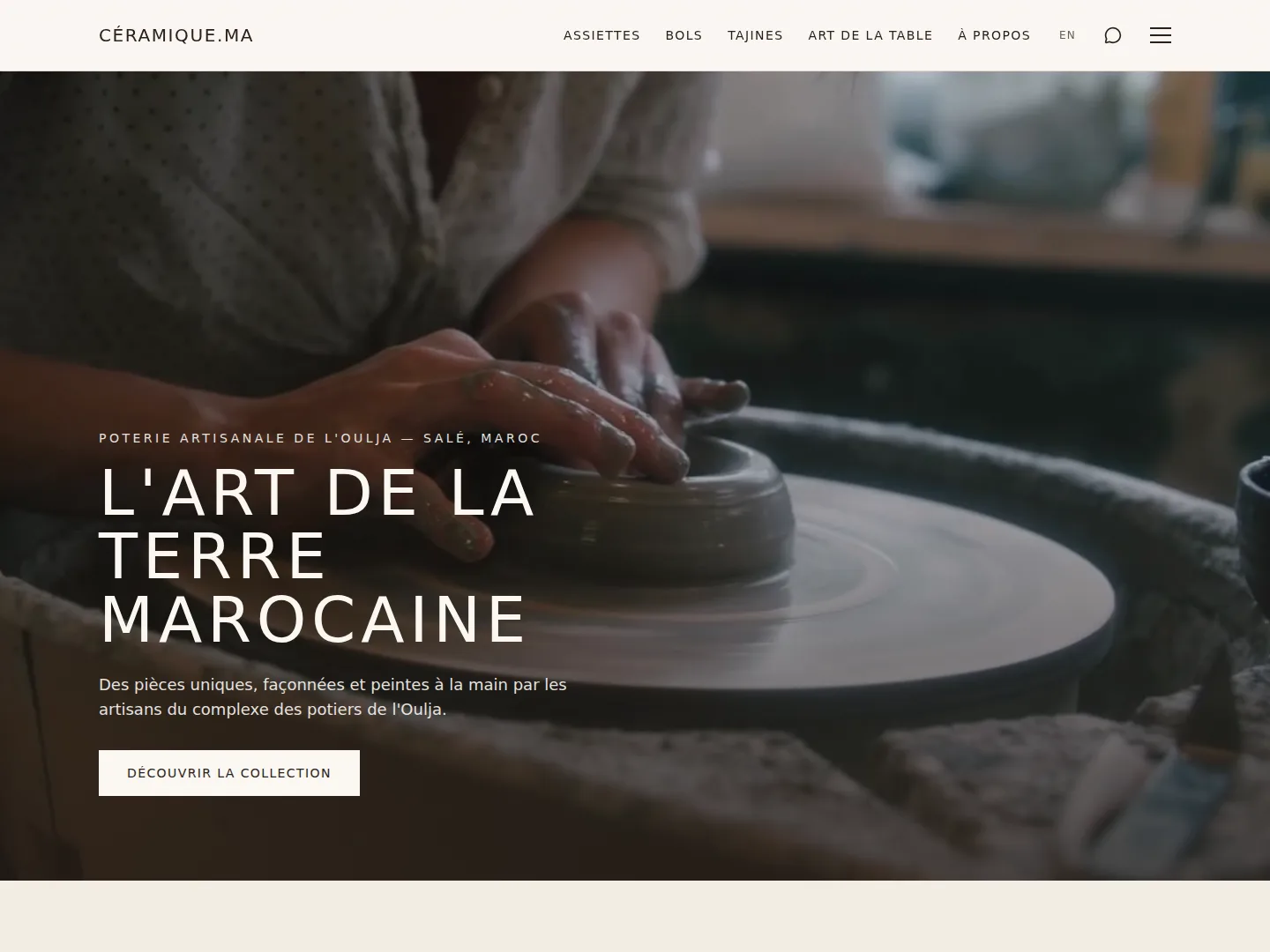 Aperçu du site Céramique.ma