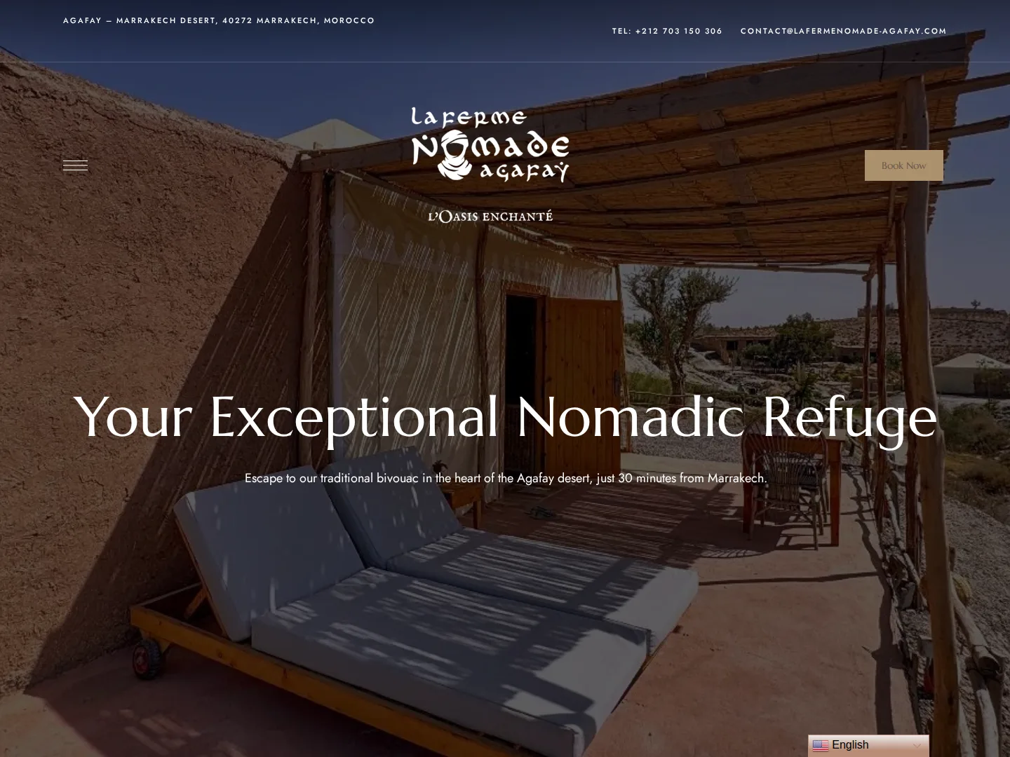 Aperçu du site La Ferme Nomade d’Agafay